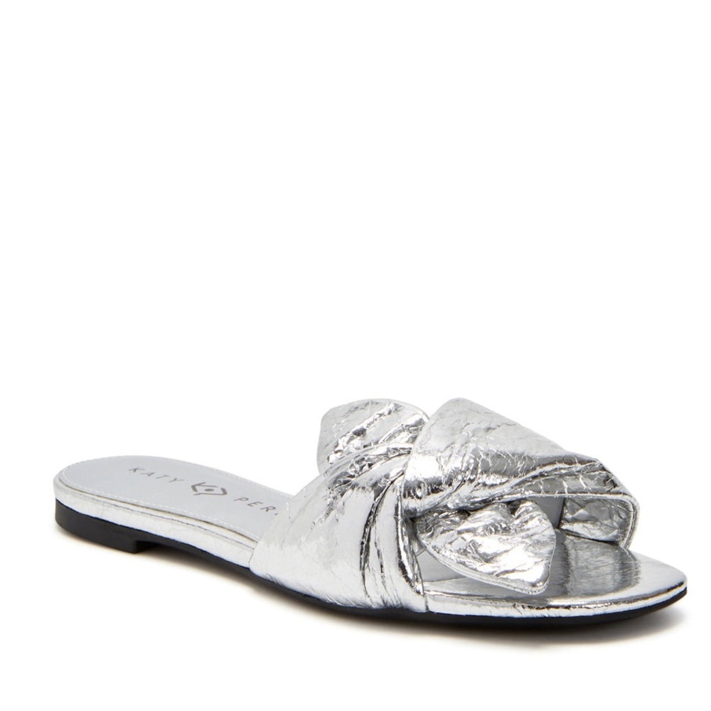 Katy Perry Collections Silver Sandals with Open Design